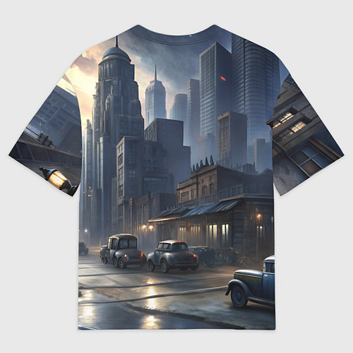 Мужская футболка оверсайз Мафия крестный котец / 3D-принт – фото 2