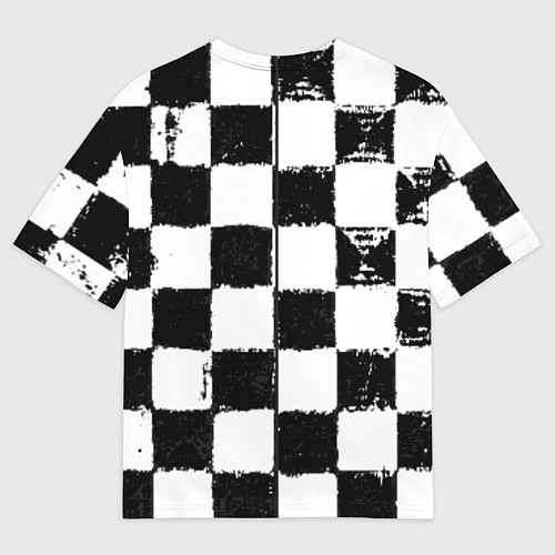 Мужская футболка оверсайз Шахматные фигуры на доске / 3D-принт – фото 2
