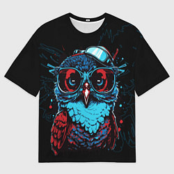 Мужская футболка оверсайз Умная совушка