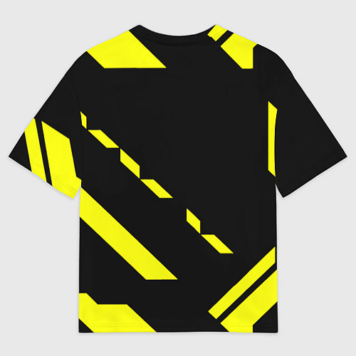 Мужская футболка оверсайз Nirvana geometry yellow / 3D-принт – фото 2