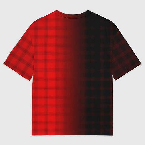 Мужская футболка оверсайз Герб РФ текстура красный / 3D-принт – фото 2