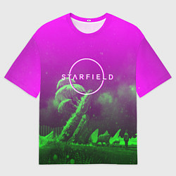 Мужская футболка оверсайз Starfield space rpg