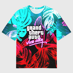 Футболка оверсайз мужская GTA vice city tropic, цвет: 3D-принт