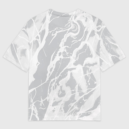 Мужская футболка оверсайз Светлый серый абстракция / 3D-принт – фото 2