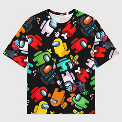 Футболка оверсайз мужская Персонажи игры Амонгас, цвет: 3D-принт