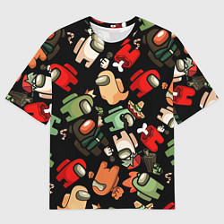 Футболка оверсайз мужская Персонажи Among us, цвет: 3D-принт
