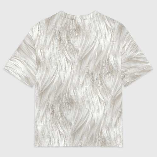 Мужская футболка оверсайз Белый мех кошки / 3D-принт – фото 2