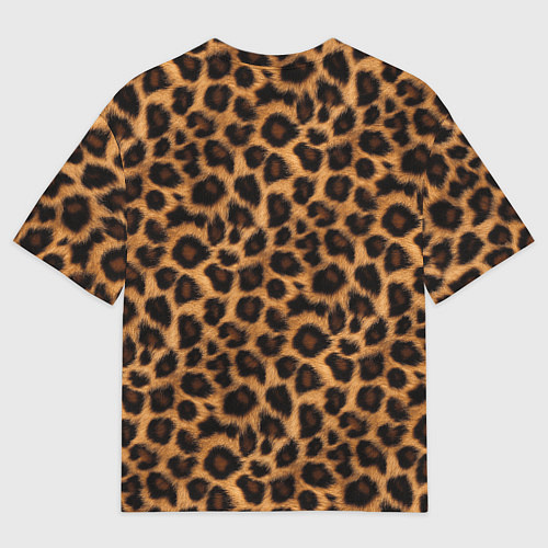 Мужская футболка оверсайз Шерстка леопарда / 3D-принт – фото 2