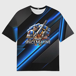 Футболка оверсайз мужская Captain Titus Warhammer 40000 space marine 2, цвет: 3D-принт