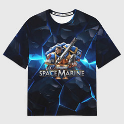 Мужская футболка оверсайз Captain Titus Warhammer 40000 space marine 2
