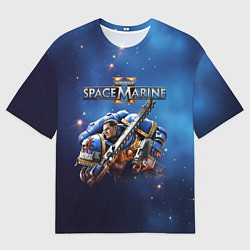 Мужская футболка оверсайз Captain Titus Warhammer 40000 space marine 2