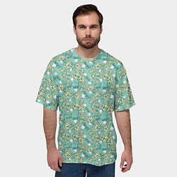 Футболка оверсайз мужская Звук двигателя поп арт, цвет: 3D-принт — фото 2