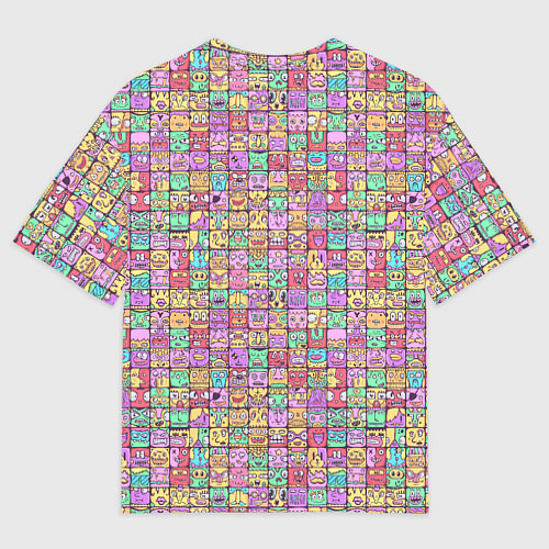 Мужская футболка оверсайз Человечки эмоциональные / 3D-принт – фото 2