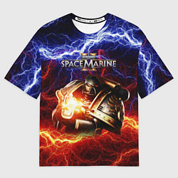 Мужская футболка оверсайз Warhammer 40000 space marine 2