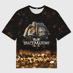 Футболка оверсайз мужская Captain Titus Warhammer 40000 space marine 2, цвет: 3D-принт
