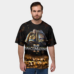 Футболка оверсайз мужская Captain Titus Warhammer 40000 space marine 2, цвет: 3D-принт — фото 2