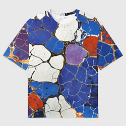Футболка оверсайз мужская Потрескавшаяся плитка, цвет: 3D-принт