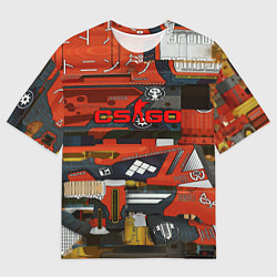 Мужская футболка оверсайз Counter strike bloodsport