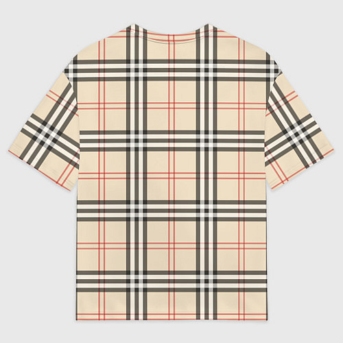 Мужская футболка оверсайз Стильная клетка - шотландка / 3D-принт – фото 2