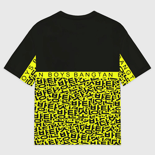 Мужская футболка оверсайз BTS pattern kpop / 3D-принт – фото 2