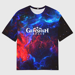 Мужская футболка оверсайз Genshin Impact space