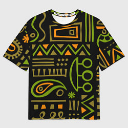 Мужская футболка оверсайз Abstract ethnic theme