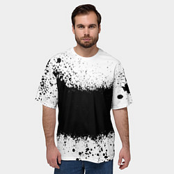 Футболка оверсайз мужская Просто краски чёрные, цвет: 3D-принт — фото 2