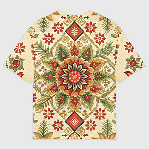 Мужская футболка оверсайз Стиль советского ковра узоры и орнамент / 3D-принт – фото 2