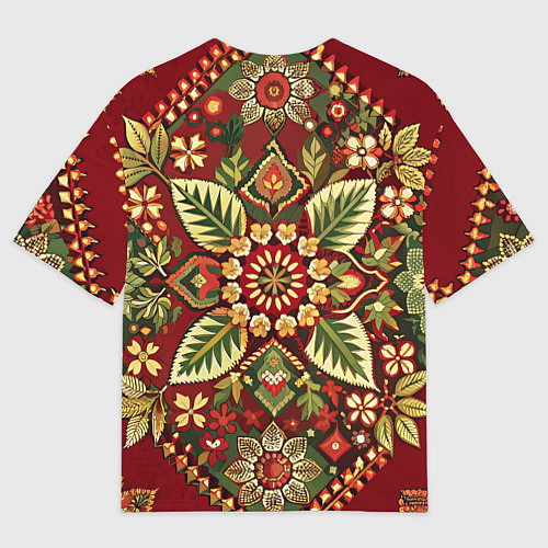 Мужская футболка оверсайз Стиль советского ковра узоры и орнамент / 3D-принт – фото 2