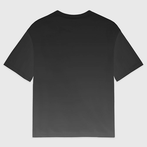 Мужская футболка оверсайз Серо-серый градиент / 3D-принт – фото 2