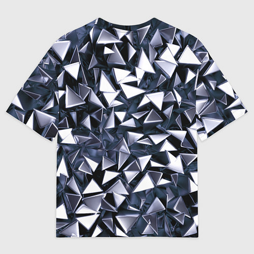 Мужская футболка оверсайз Взрыв геометрических треугольников / 3D-принт – фото 2