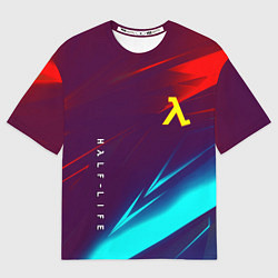 Футболка оверсайз мужская Half life stripes neon, цвет: 3D-принт