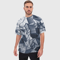 Футболка оверсайз мужская Геометрические грани, цвет: 3D-принт — фото 2