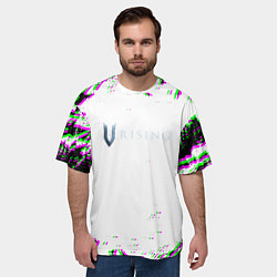 Футболка оверсайз мужская Vrising глитч краски, цвет: 3D-принт — фото 2