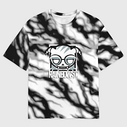 Футболка оверсайз мужская Rainbow six storm black, цвет: 3D-принт