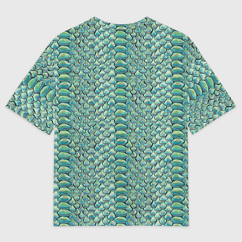 Мужская футболка оверсайз Змеиная кожа паттерн / 3D-принт – фото 2