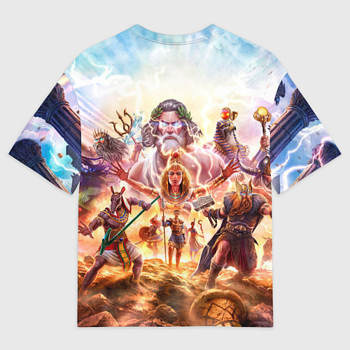 Мужская футболка оверсайз Age of mythology персонажи / 3D-принт – фото 2