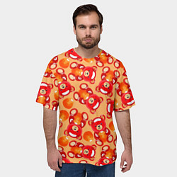 Футболка оверсайз мужская Медовые мишки, цвет: 3D-принт — фото 2