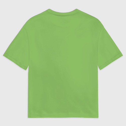 Мужская футболка оверсайз Эмоция брезгливости - зелёный / 3D-принт – фото 2