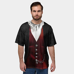 Футболка оверсайз мужская Дракула верх костюма, цвет: 3D-принт — фото 2