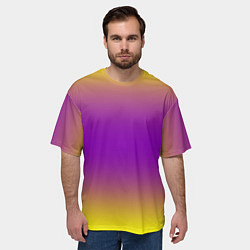 Футболка оверсайз мужская Градиент текстура абстракция, цвет: 3D-принт — фото 2