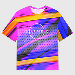 Мужская футболка оверсайз Starfield geometry game