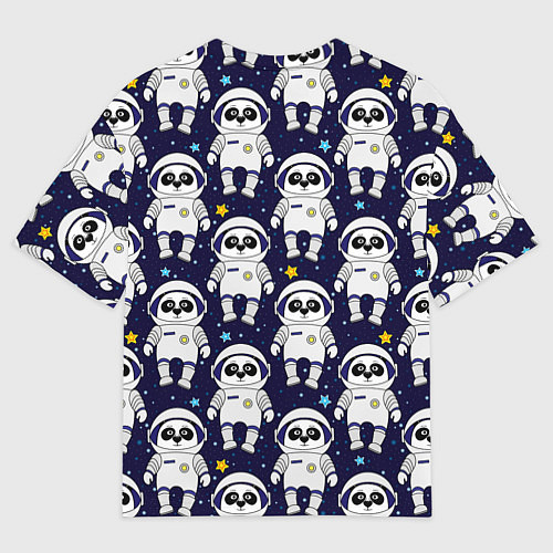 Мужская футболка оверсайз Панда в космосе / 3D-принт – фото 2
