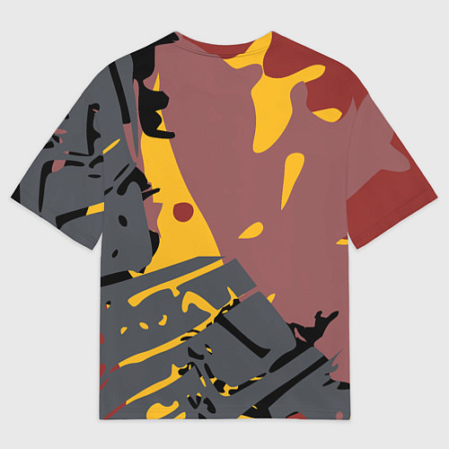 Мужская футболка оверсайз Красный викинг / 3D-принт – фото 2