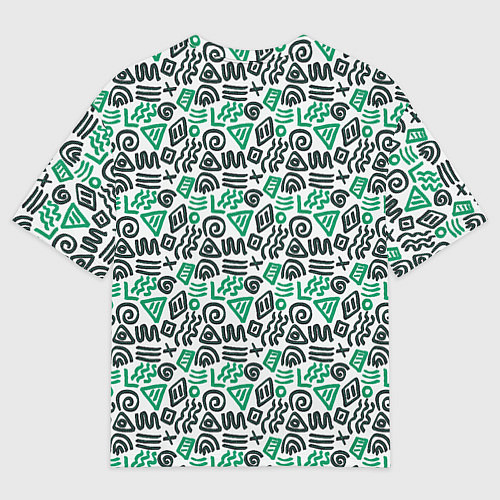 Мужская футболка оверсайз Паттерн в стиле граффити и африканских узоров / 3D-принт – фото 2