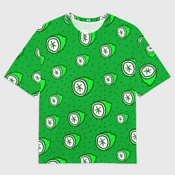 Мужская футболка оверсайз Лимонный паттерн