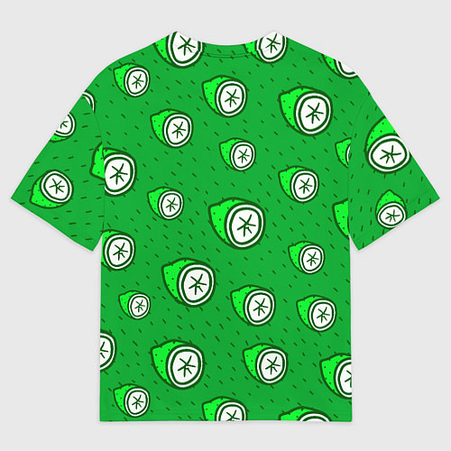 Мужская футболка оверсайз Лимонный паттерн / 3D-принт – фото 2