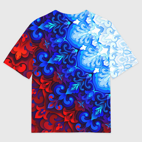 Мужская футболка оверсайз Душа моя Россия 2 / 3D-принт – фото 2