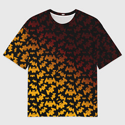 Футболка оверсайз мужская Marshmello текстура, цвет: 3D-принт