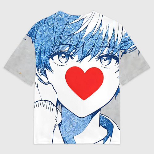 Мужская футболка оверсайз Манга a boy love / 3D-принт – фото 2